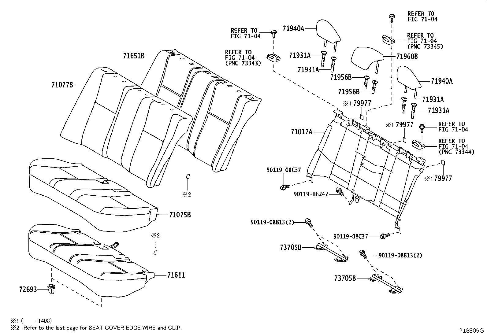 71017-02790 FRAME SUB-ASSY, REAR SEAT BACK product image