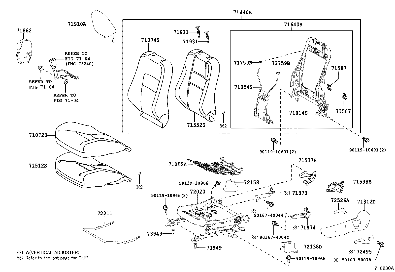 71630-02671 SPRING ASSY, FRONT SEAT BACK, RH(FOR SEPARATE TYPE) product image