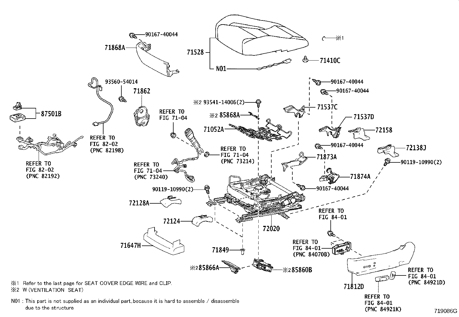 71014-24110 FRAME SUB-ASSY, FRONT SEAT BACK, LH product image
