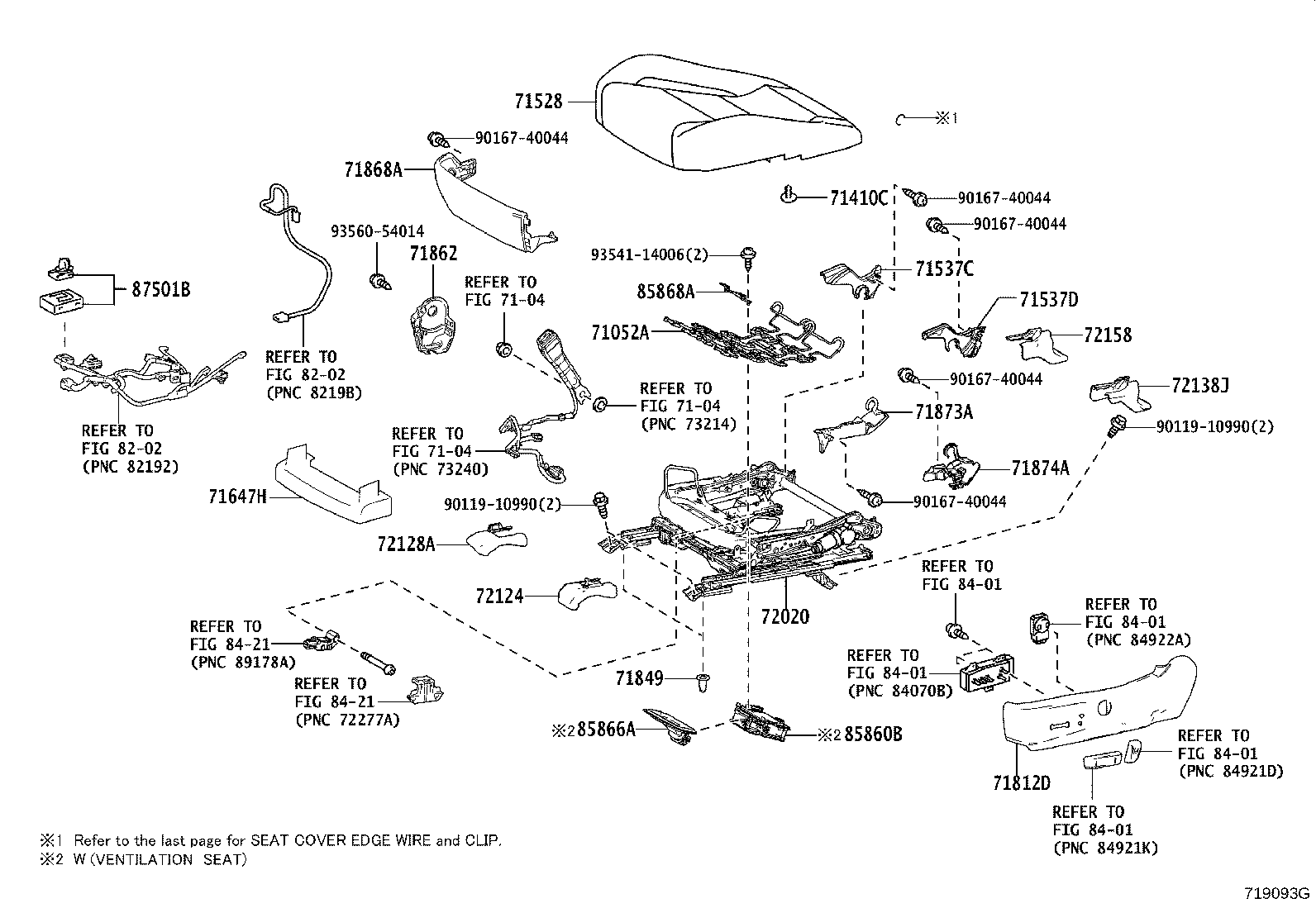 71014-24110 FRAME SUB-ASSY, FRONT SEAT BACK, LH product image