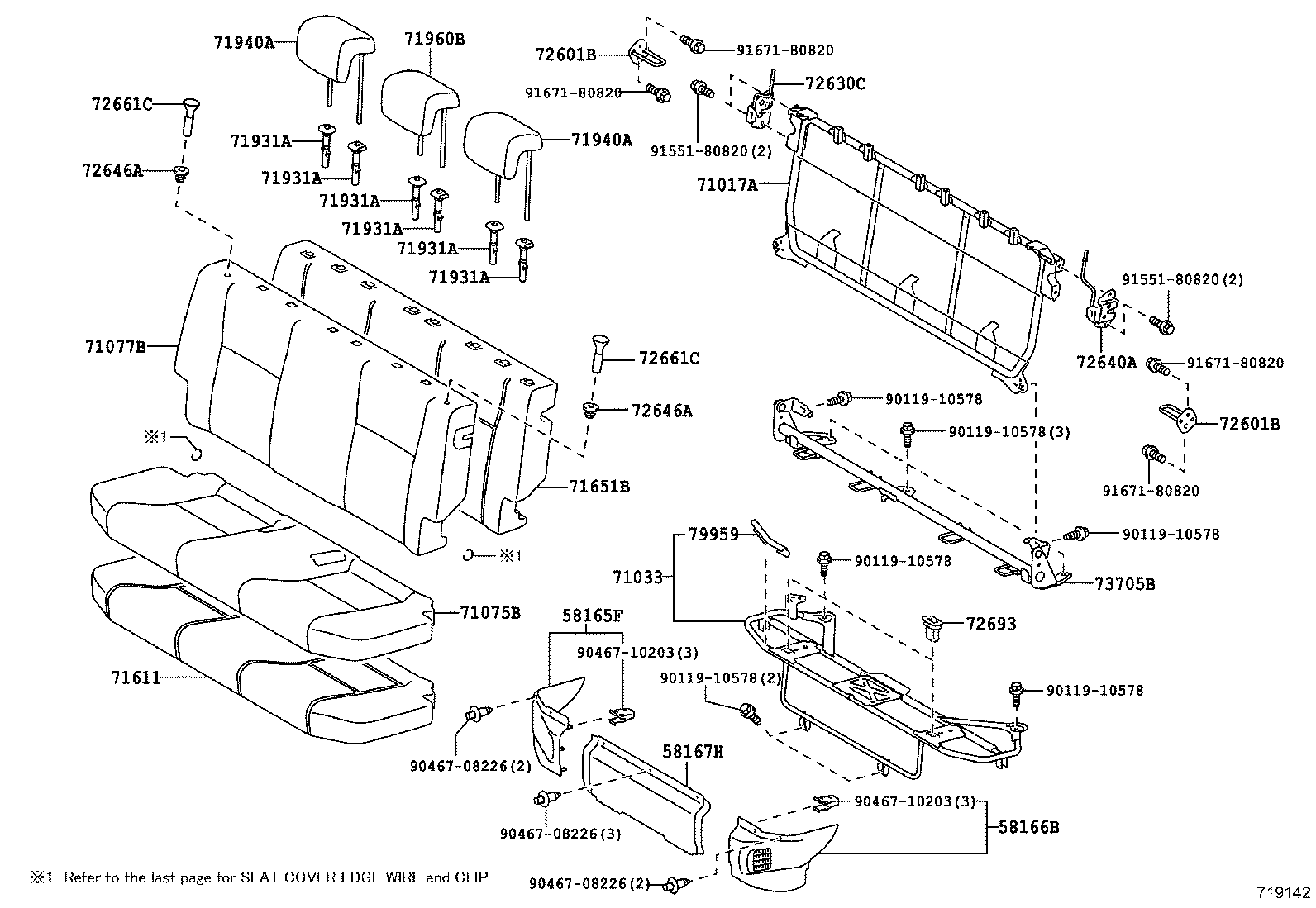 71017-52800 FRAME SUB-ASSY, REAR SEAT BACK, RH product image