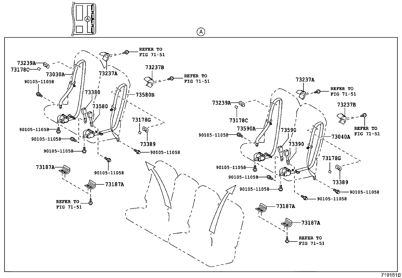 73178-36020-B0 CAP, SEAT BELT ANCHOR COVER product image