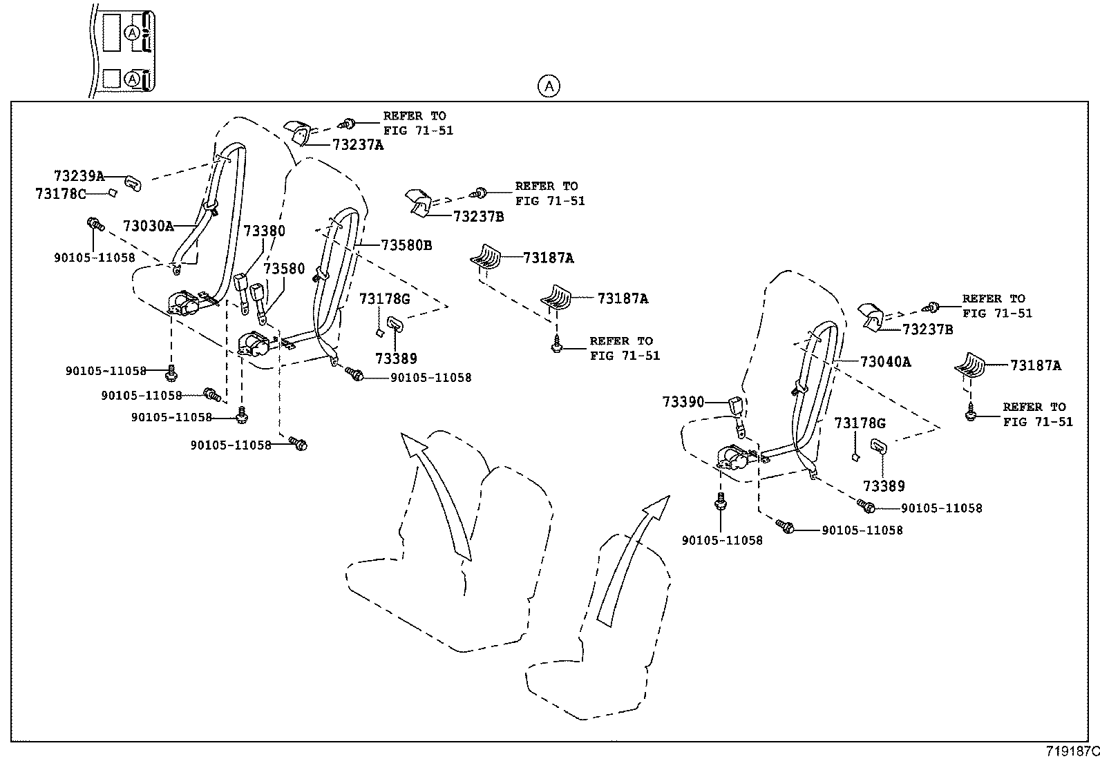 73210-36070-E0 BELT ASSY, FRONT SEAT OUTER, RH product image