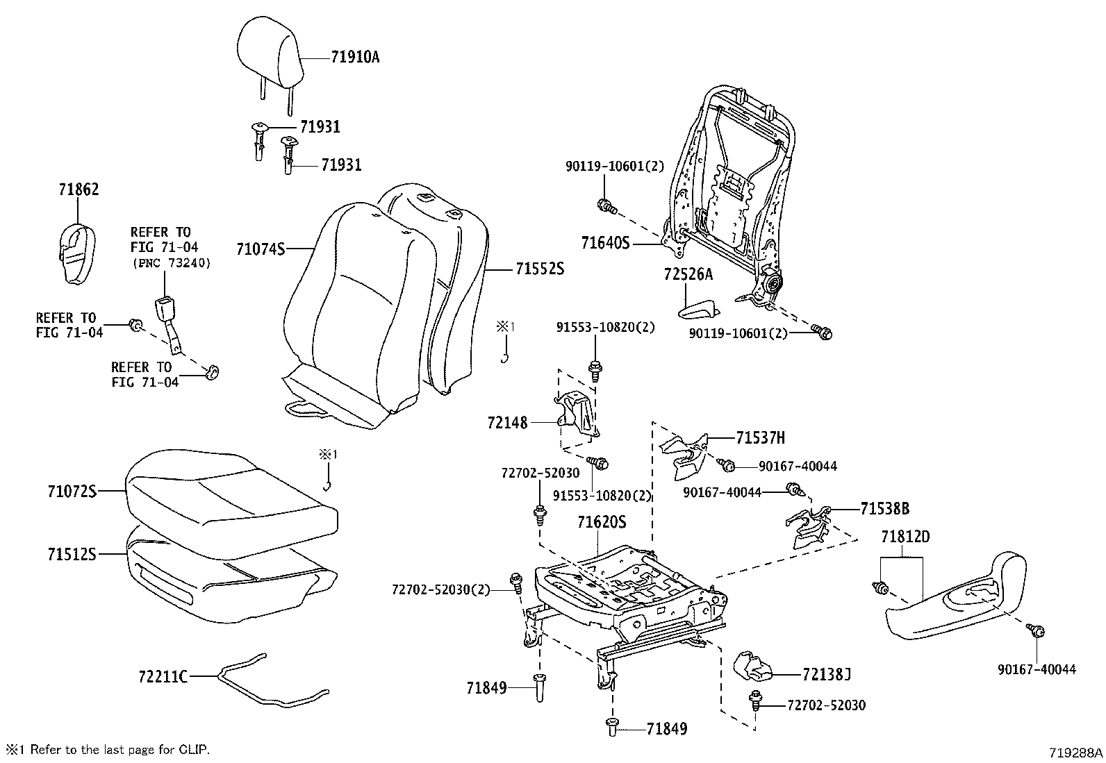 71620-52210 SPRING ASSY, FRONT SEAT CUSHION, LH(FOR SEPARATE TYPE) product image