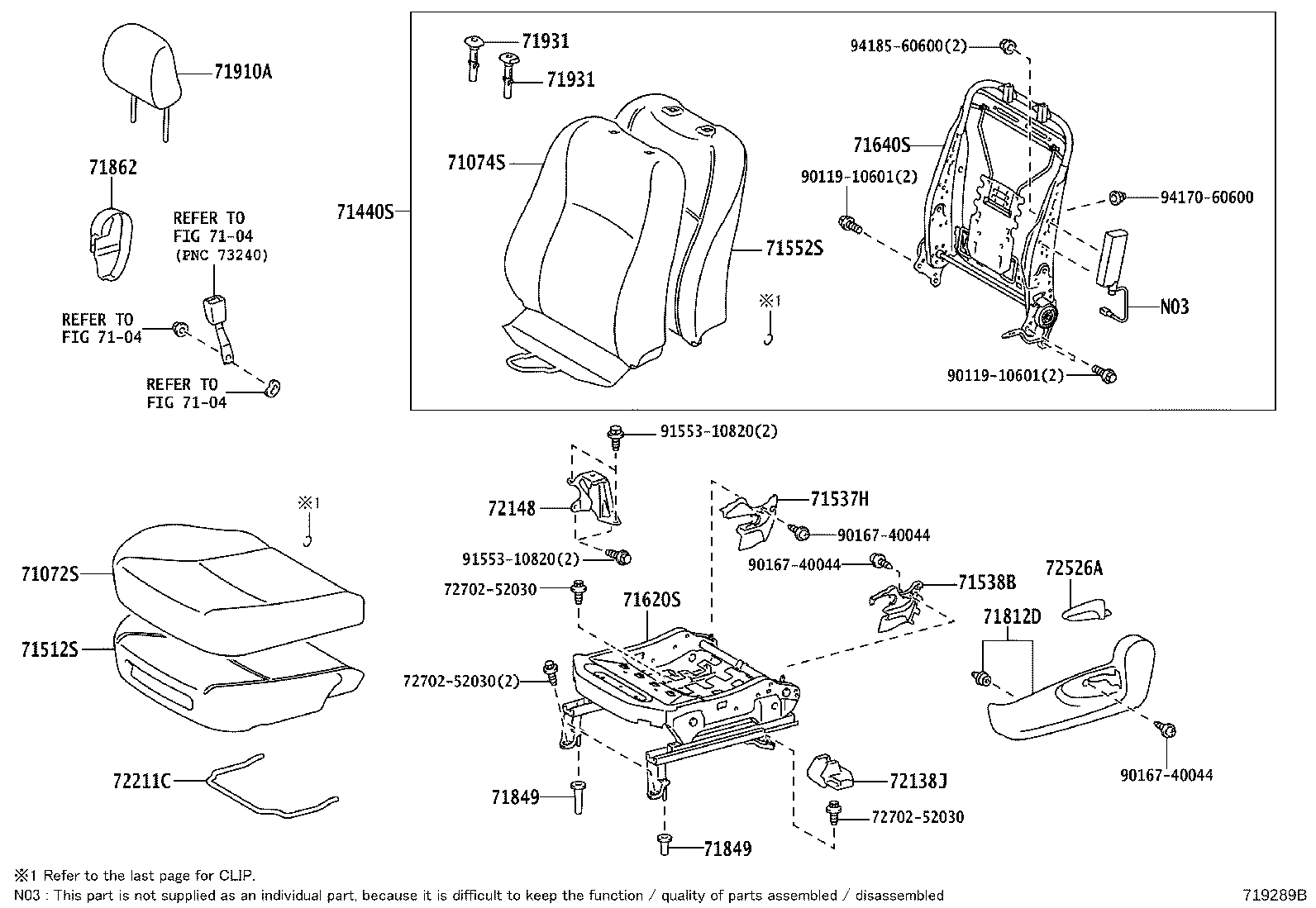 71620-52210 SPRING ASSY, FRONT SEAT CUSHION, LH(FOR SEPARATE TYPE) product image