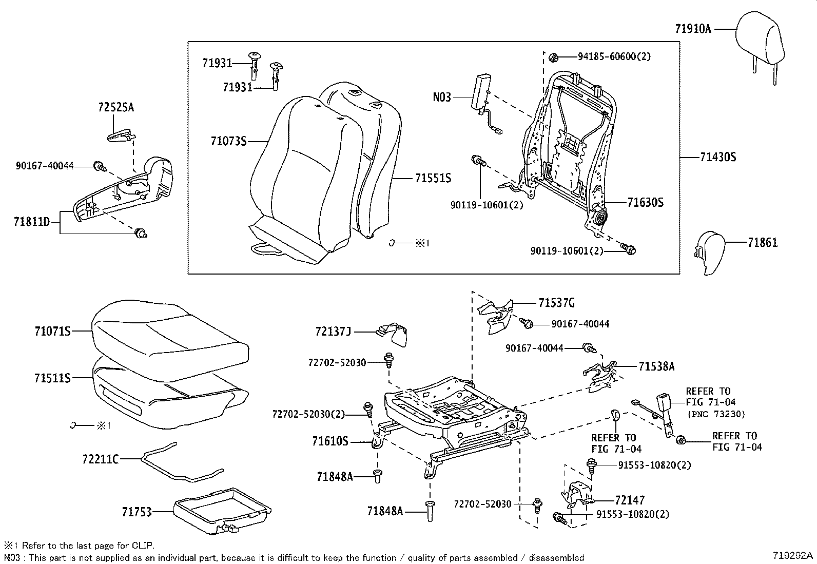 71620-52011 SPRING ASSY, FRONT SEAT CUSHION, LH(FOR SEPARATE TYPE) product image