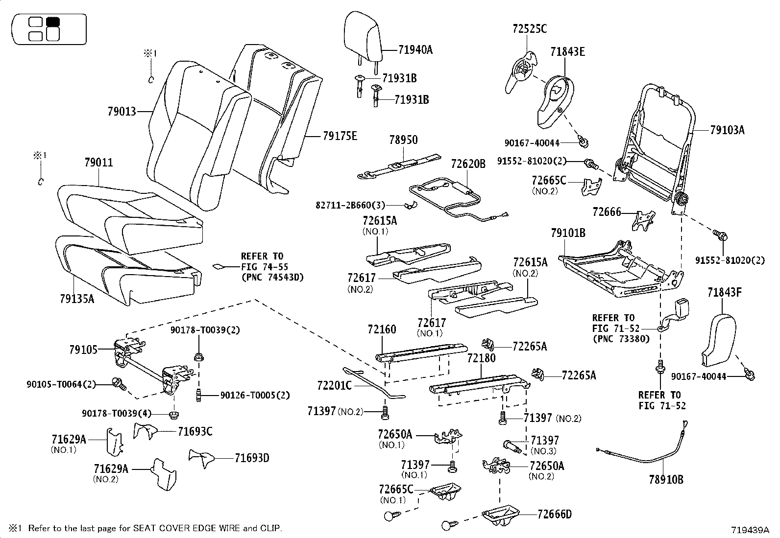 71013-0K460 FRAME SUB-ASSY, FRONT SEAT BACK, RH product image