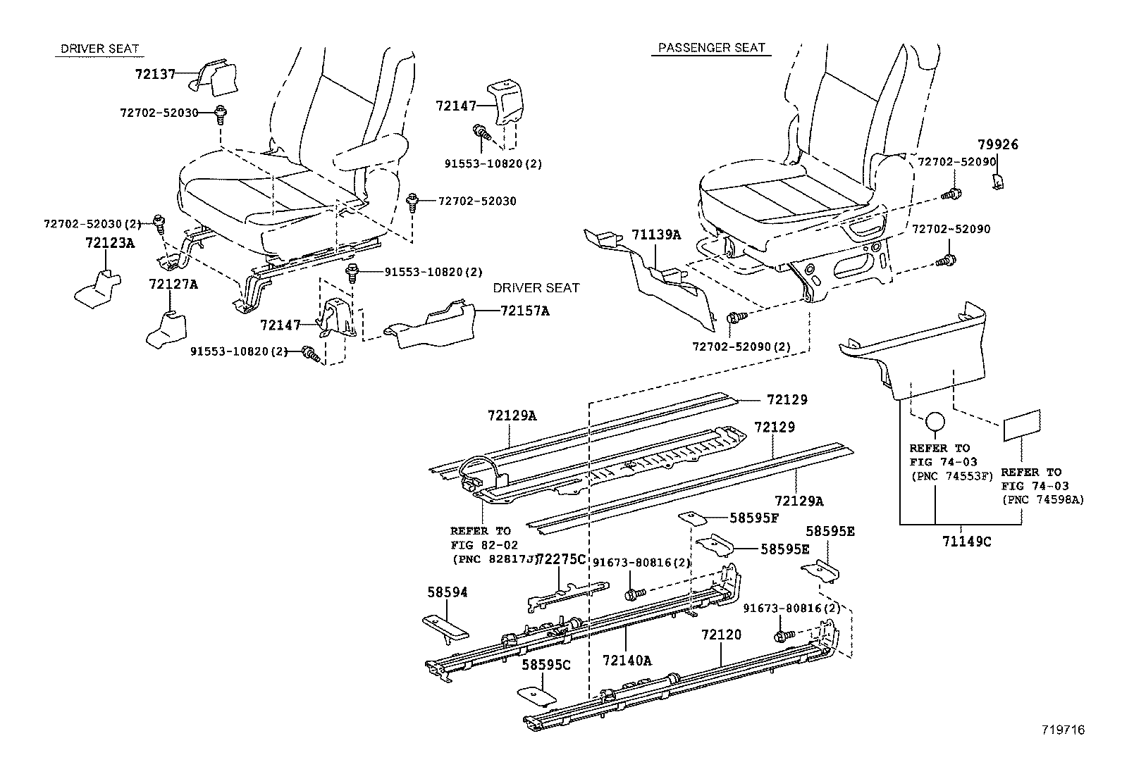 71502-52170 PAD, FRONT SEAT CUSHION, LH (FOR SEPARATE TYPE) product image