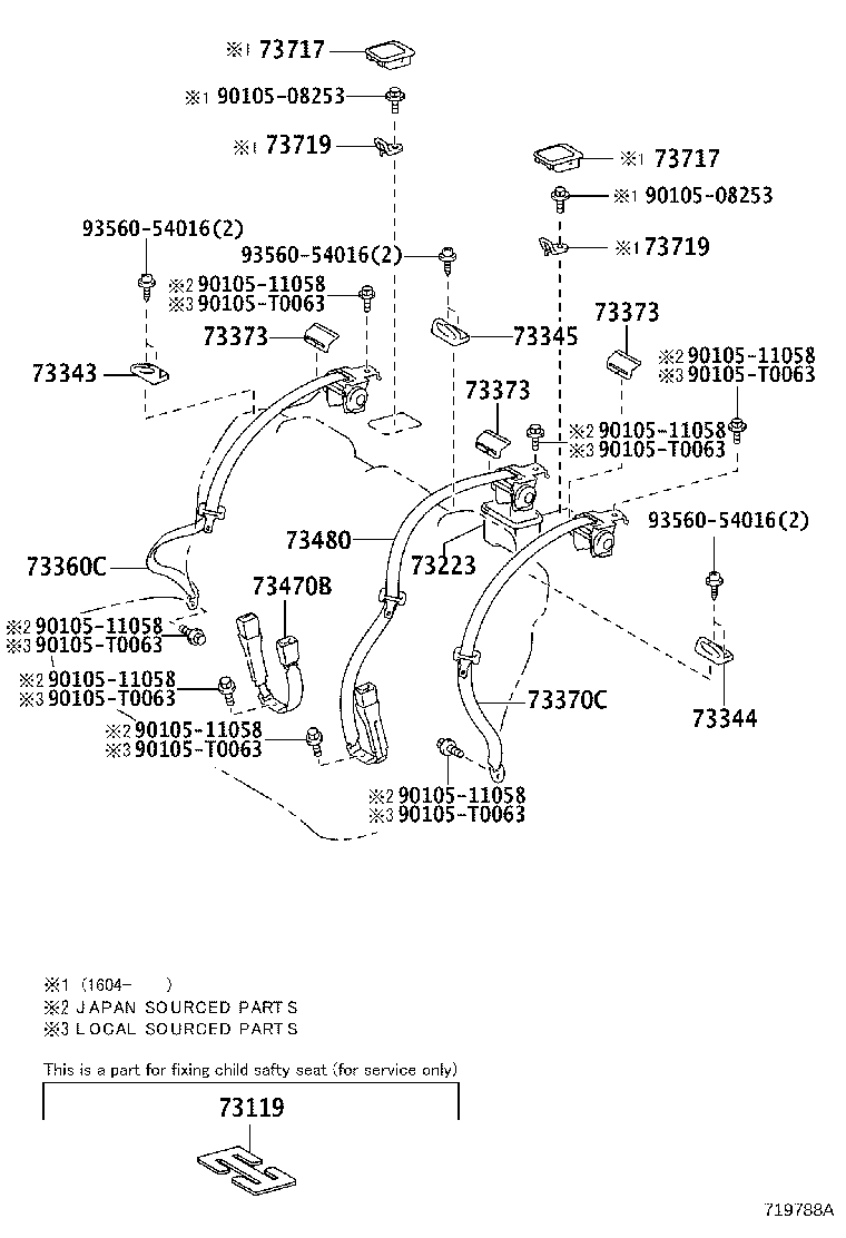 73024-06110-A0 PLATE SUB-ASSY, FRONT SHOULDER BELT ANCHOR, LH product image