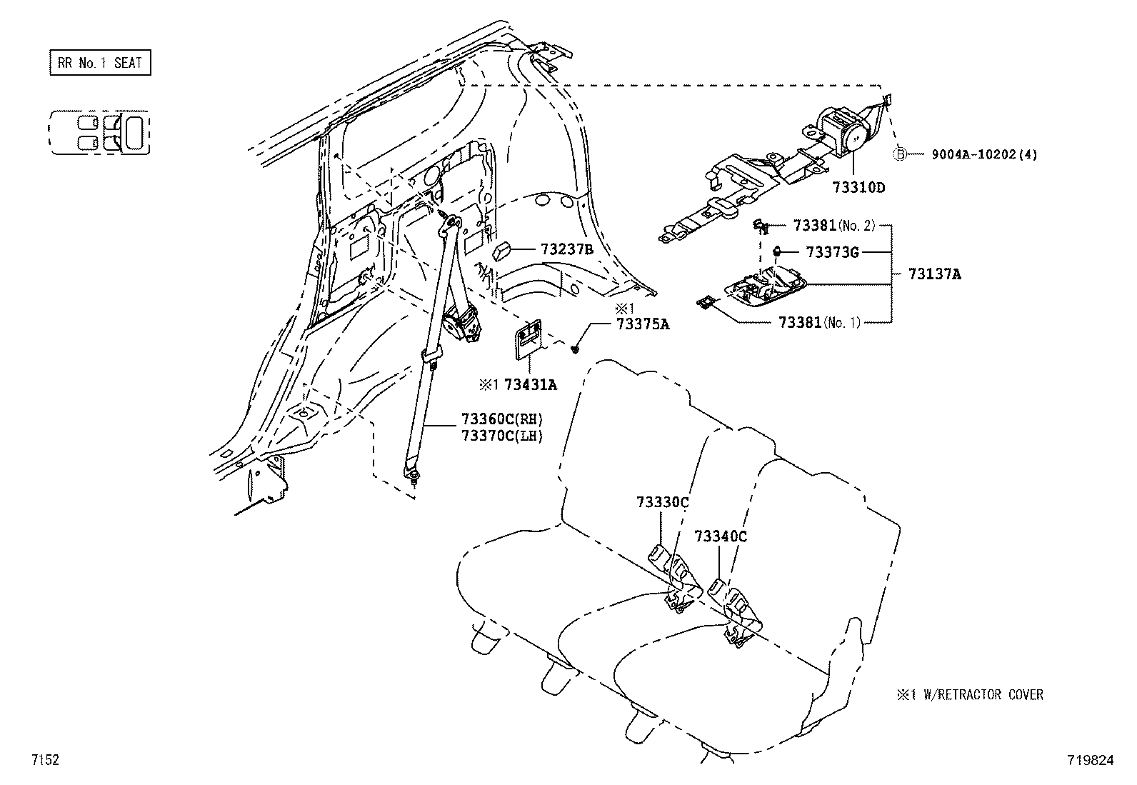 73237-BZ010-B2 COVER, SHOULDER BELT ANCHOR product image