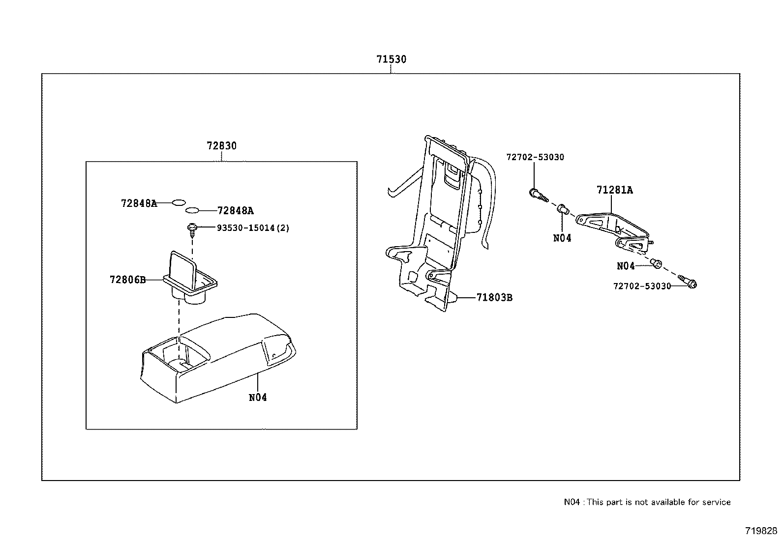 71503-06250 PAD, REAR SEAT CUSHION product image