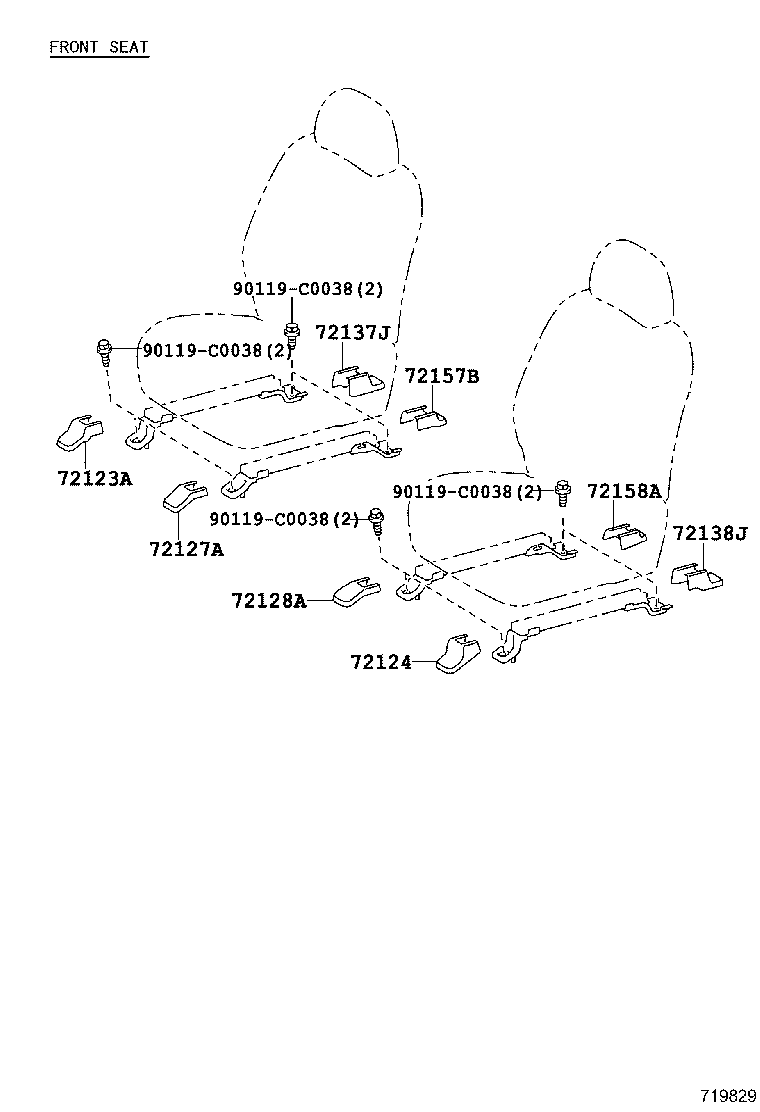 71017-60600 FRAME SUB-ASSY, REAR SEAT BACK, RH product image