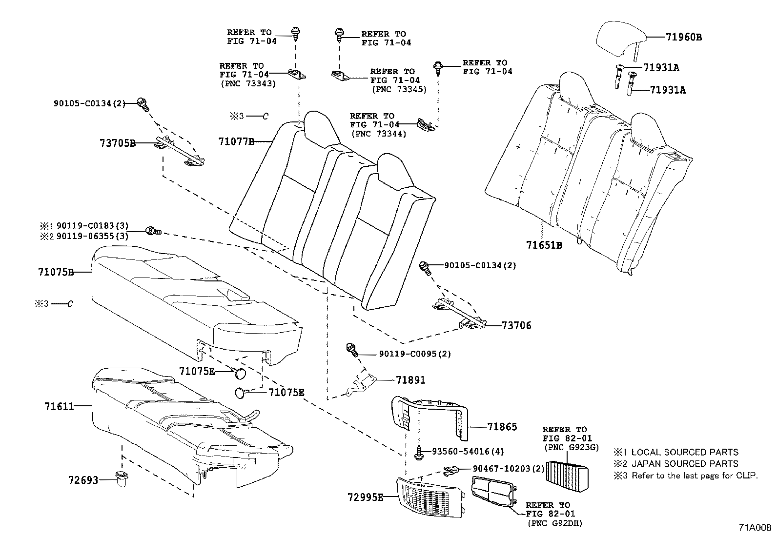71075-02W81 COVER, REAR SEAT CUSHION (FOR BENCH TYPE) product image