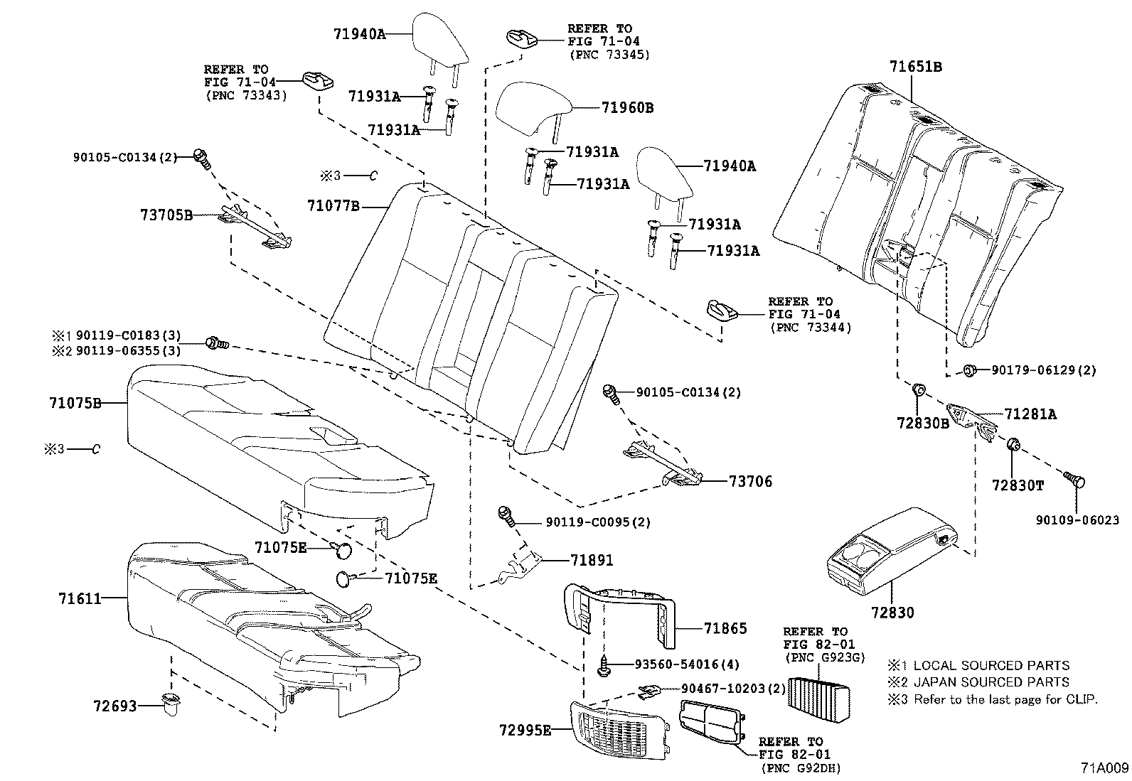 71075-02W81 COVER, REAR SEAT CUSHION (FOR BENCH TYPE) product image