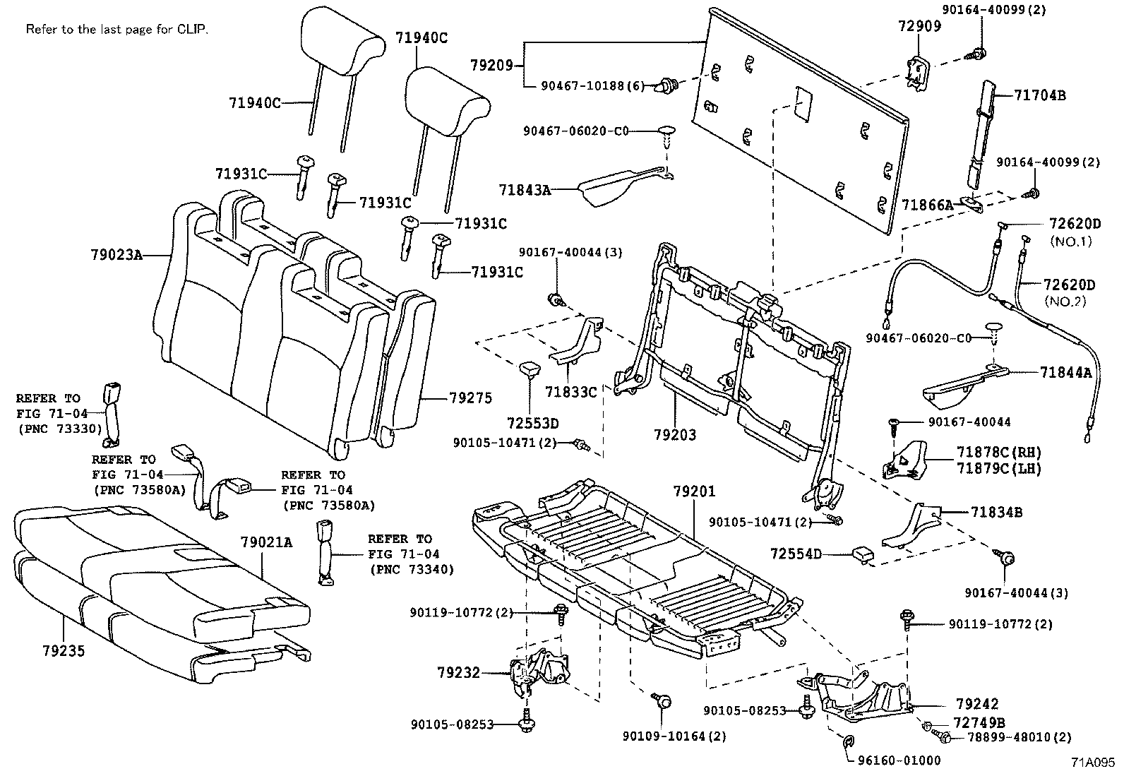 71652-48050 PAD, REAR SEAT BACK, LH(FOR SEPARATE TYPE) product image