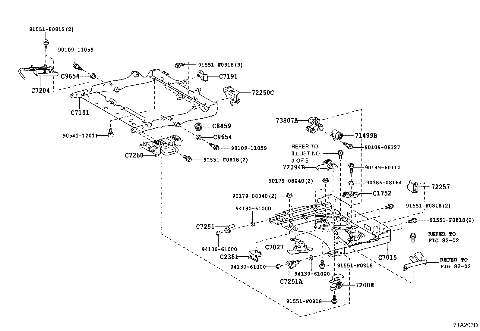71502-D1010 PAD, FRONT SEAT CUSHION, LH (FOR SEPARATE TYPE) product image