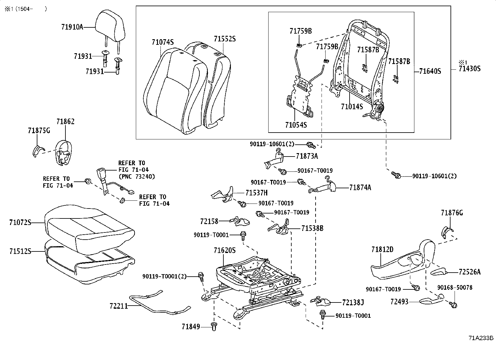 71620-06280 SPRING ASSY, FRONT SEAT CUSHION, LH(FOR SEPARATE TYPE) product image