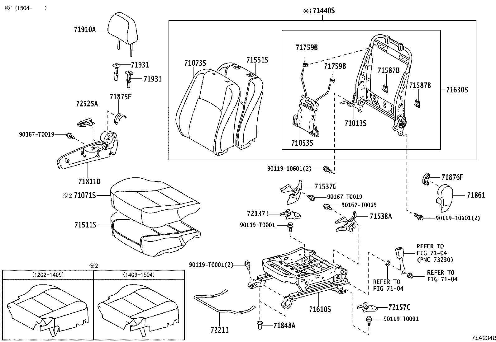 71620-06280 SPRING ASSY, FRONT SEAT CUSHION, LH(FOR SEPARATE TYPE) product image