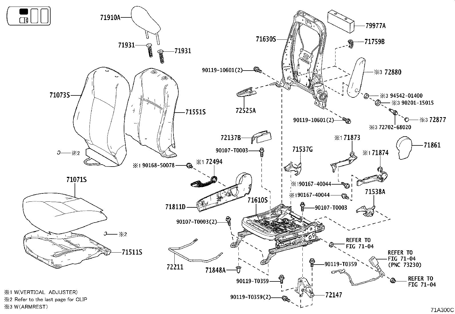 71640-0D320 SPRING ASSY, FRONT SEAT BACK, LH(FOR SEPARATE TYPE) product image