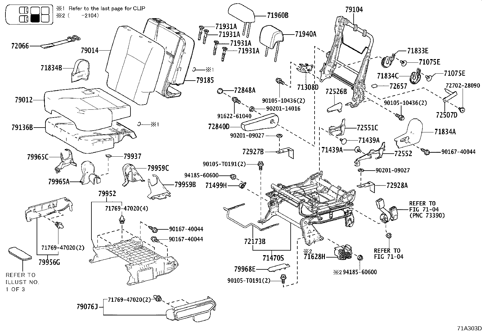 79103-0D020 FRAME SUB-ASSY, NO.1 SEAT BACK, RH product image