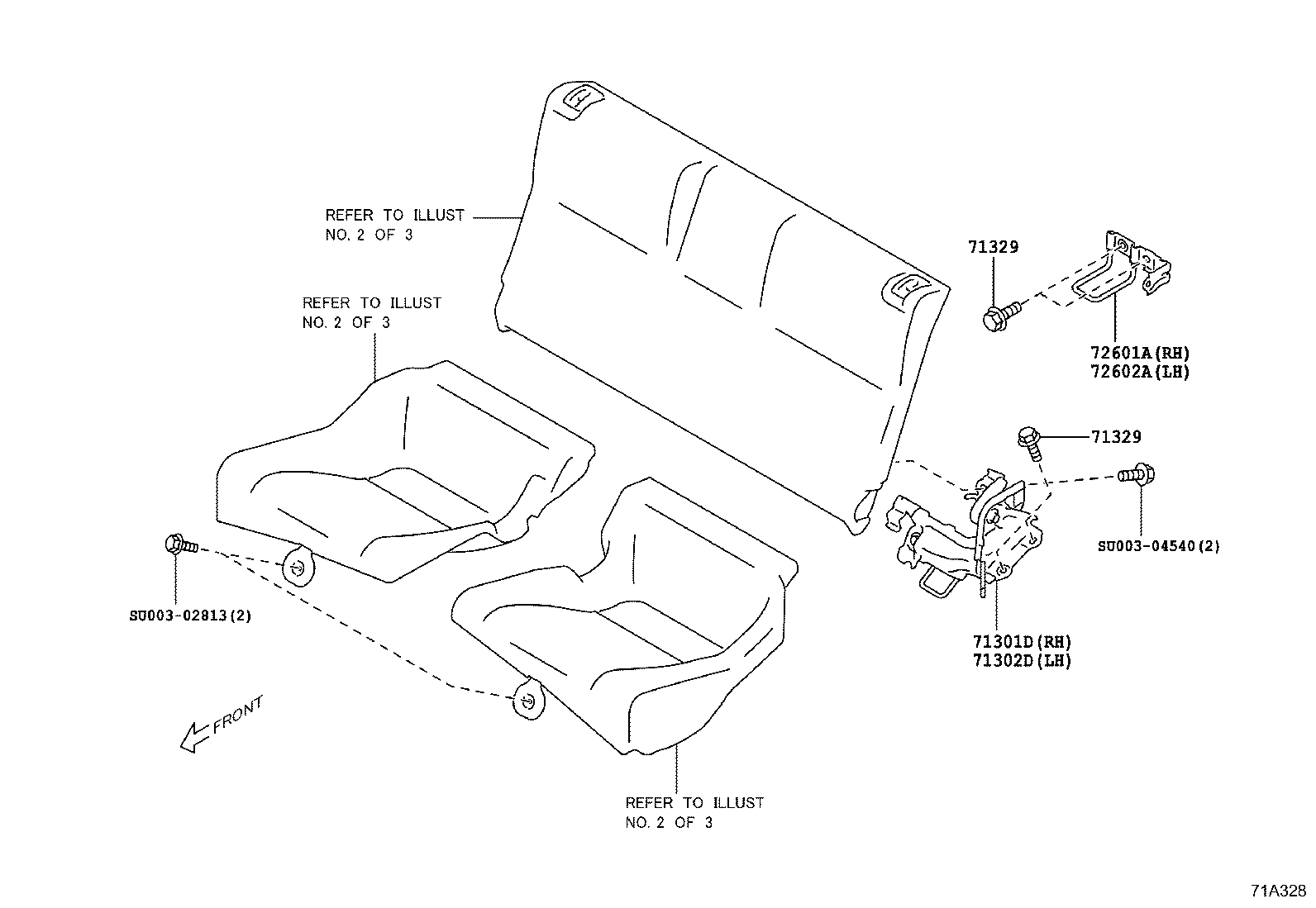 SU003-07415 COVER, REAR SEAT CUSHION, LH (FOR SEPARATE TYPE) product image