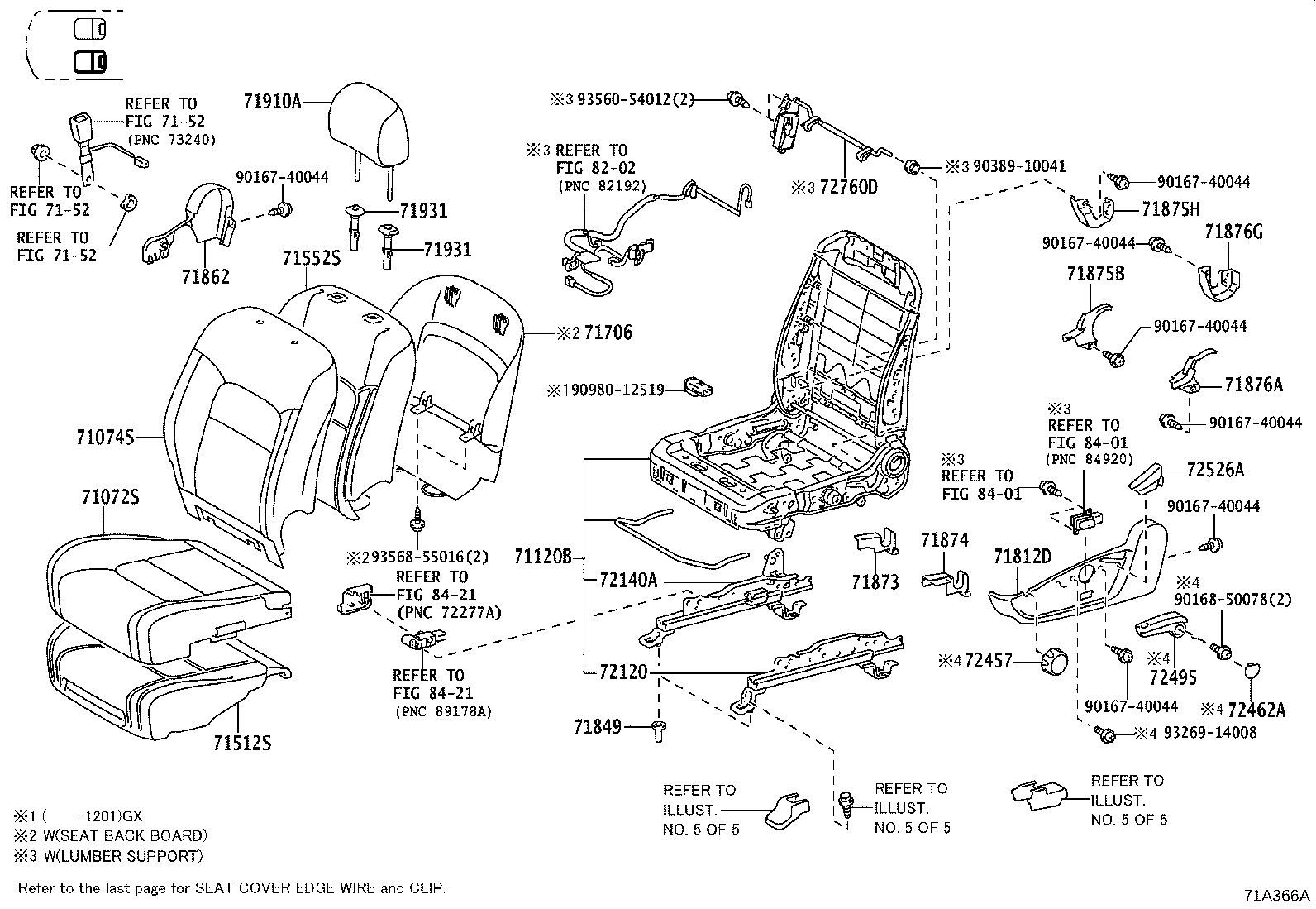 71033-60300 LEG SUB-ASSY, REAR SEAT CUSHION product image