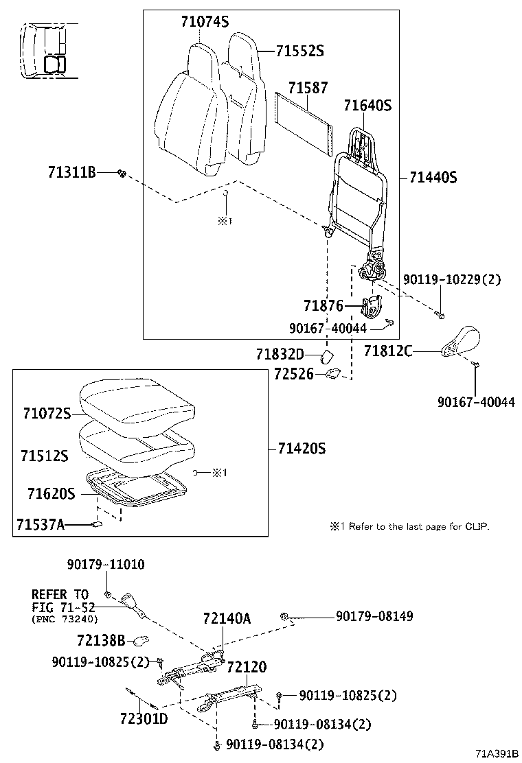 71013-25040 SPRING ASSY, FRONT SEAT BACK, RH(FOR SEPARATE TYPE) product image