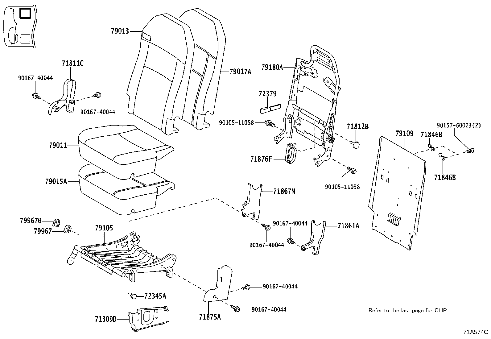 71260-36070 BRACKET ASSY, SEAT, OUTER LH product image