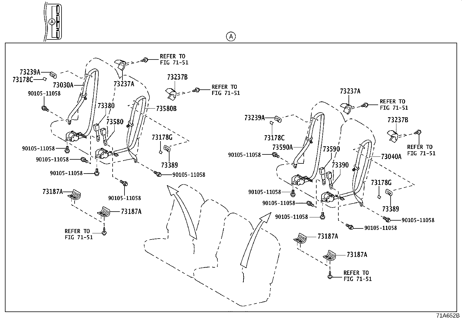 73178-36060-C0 CAP, SEAT BELT ANCHOR COVER product image