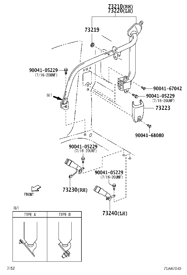 73223-97504-B0 COVER, SEAT BELT RETRACTOR product image