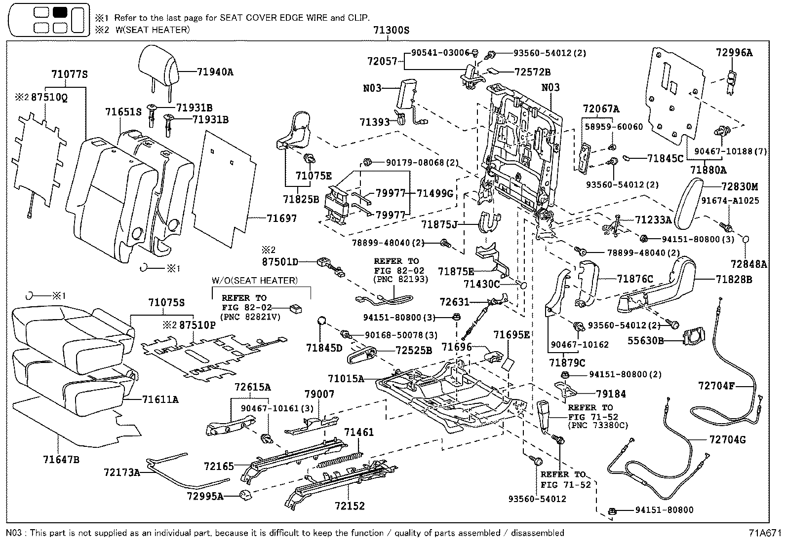 71620-60591 SPRING ASSY, FRONT SEAT CUSHION, LH(FOR SEPARATE TYPE) product image