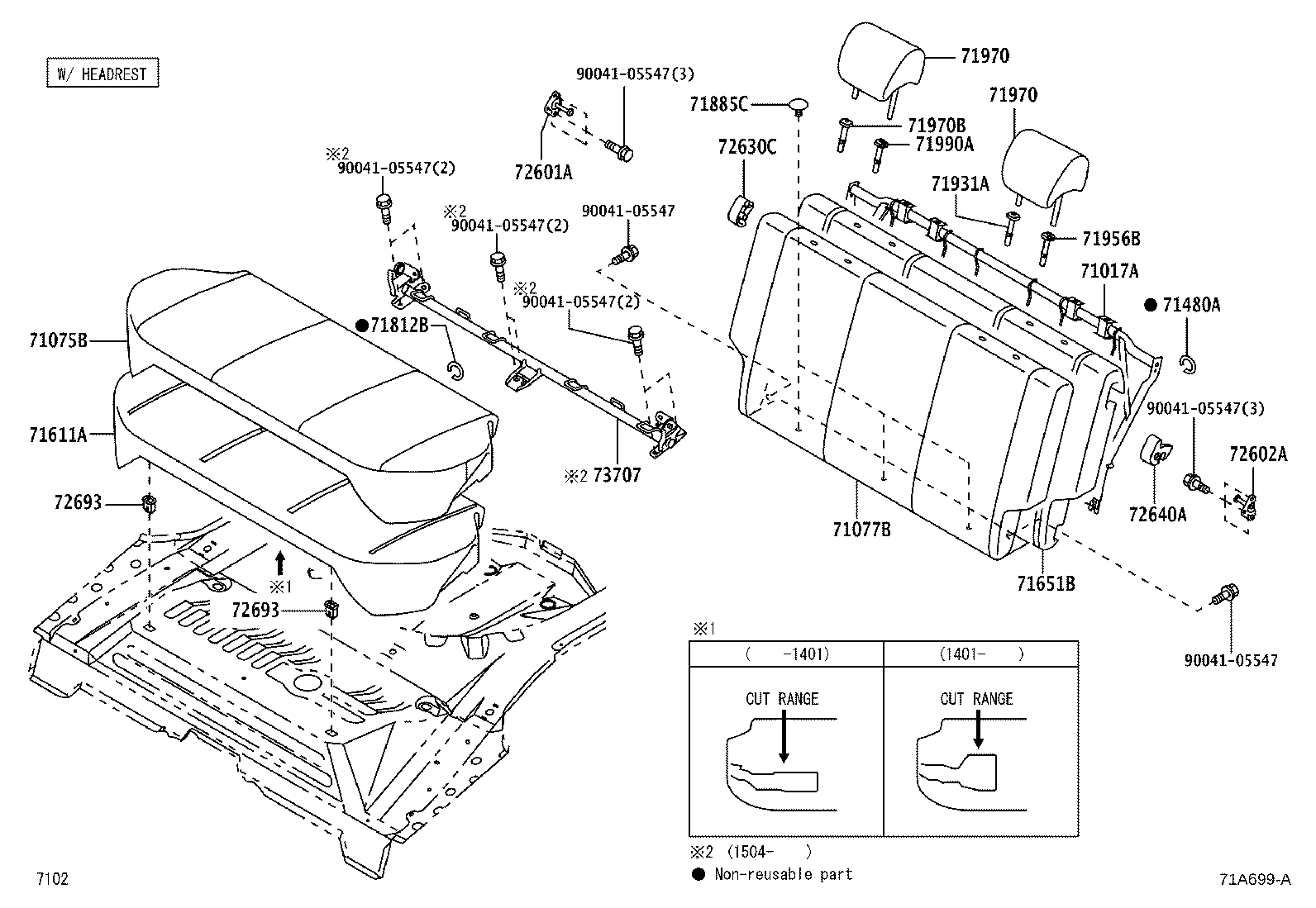 73705-BZ030 BRACKET SUB-ASSY, CHILD RESTRAINT SEAT ANCHOR, INNER product image