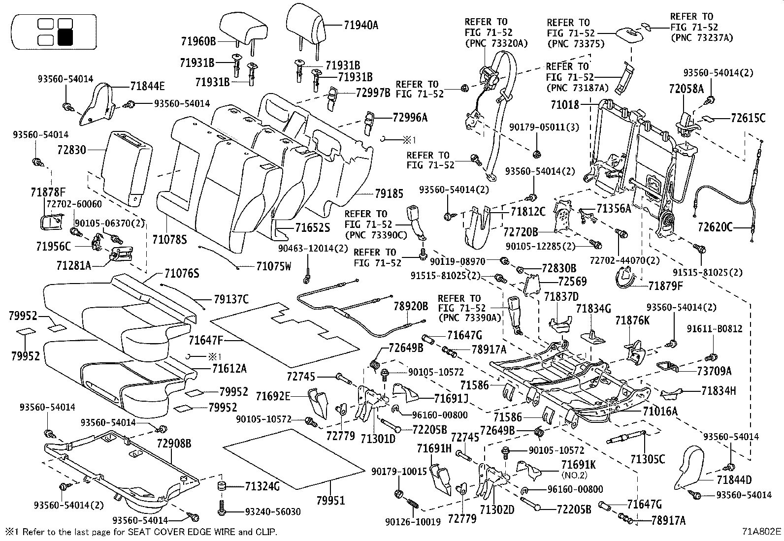 71769-60040 CLIP(FOR FRONT SEAT BACK BOARD) product image