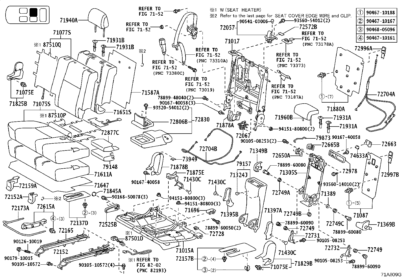 71769-60040 CLIP(FOR FRONT SEAT BACK BOARD) product image