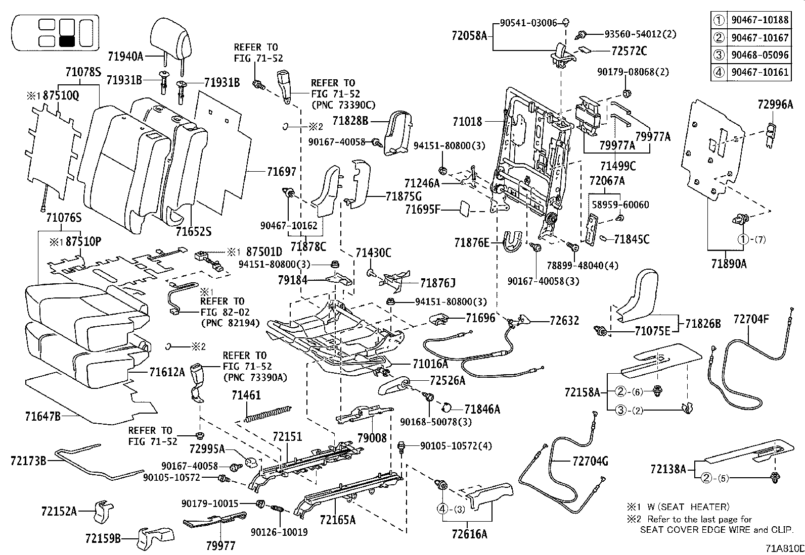 71769-60040 CLIP(FOR FRONT SEAT BACK BOARD) product image