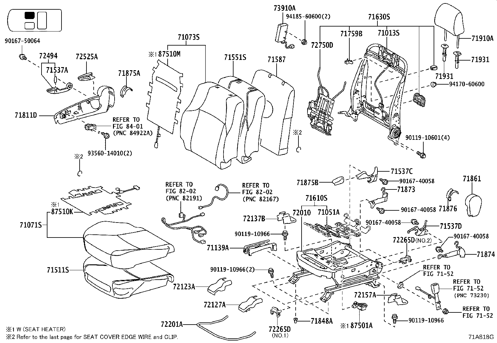 71769-60040 CLIP(FOR FRONT SEAT BACK BOARD) product image