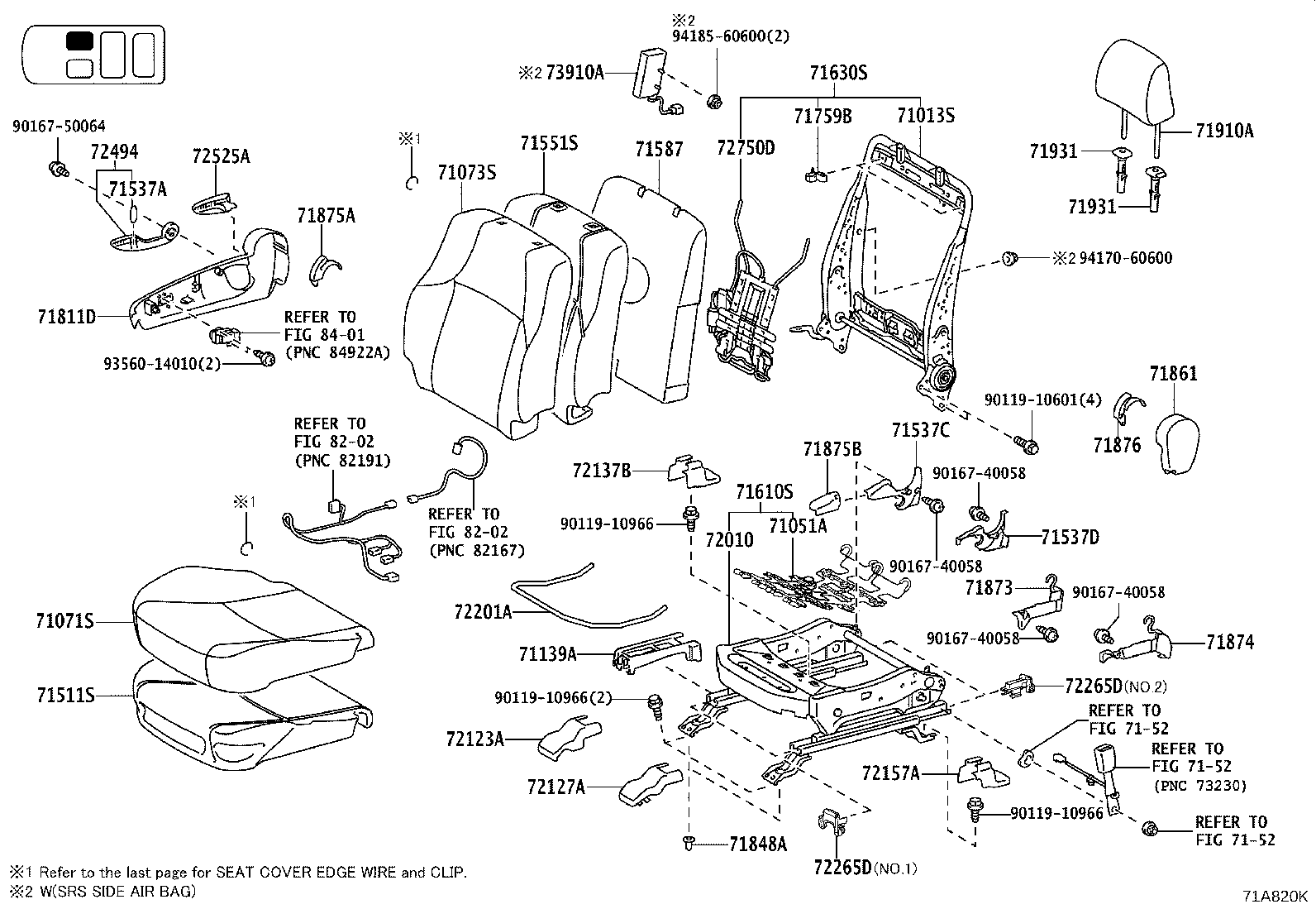 71769-60040 CLIP(FOR FRONT SEAT BACK BOARD) product image