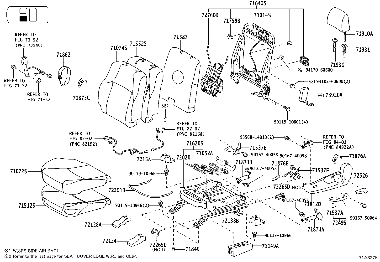 71769-60040 CLIP(FOR FRONT SEAT BACK BOARD) product image