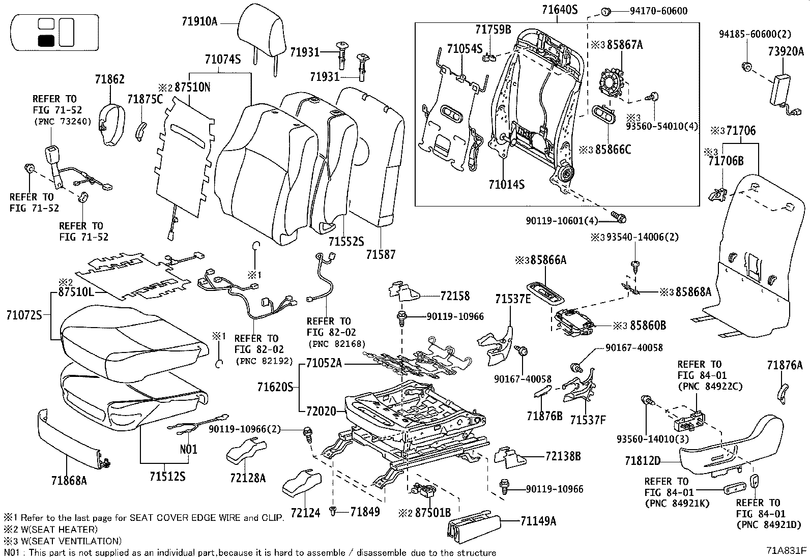71769-60040 CLIP(FOR FRONT SEAT BACK BOARD) product image