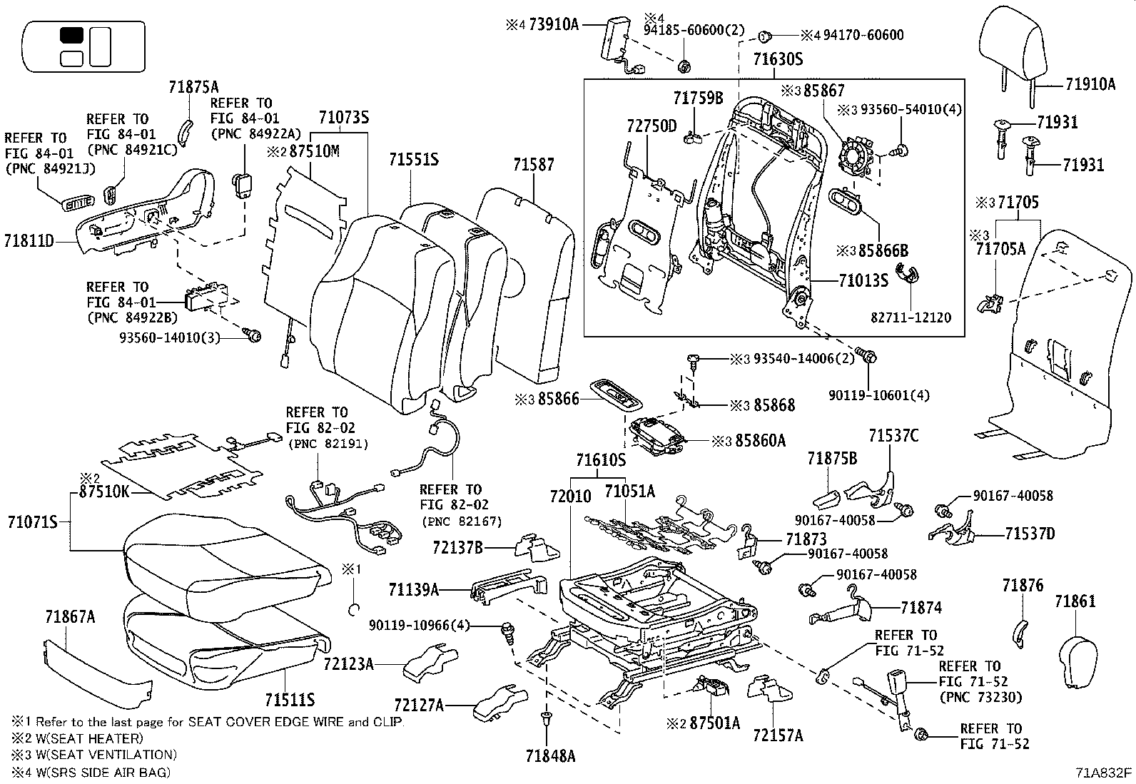 71014-60760 FRAME SUB-ASSY, FRONT SEAT BACK, LH product image