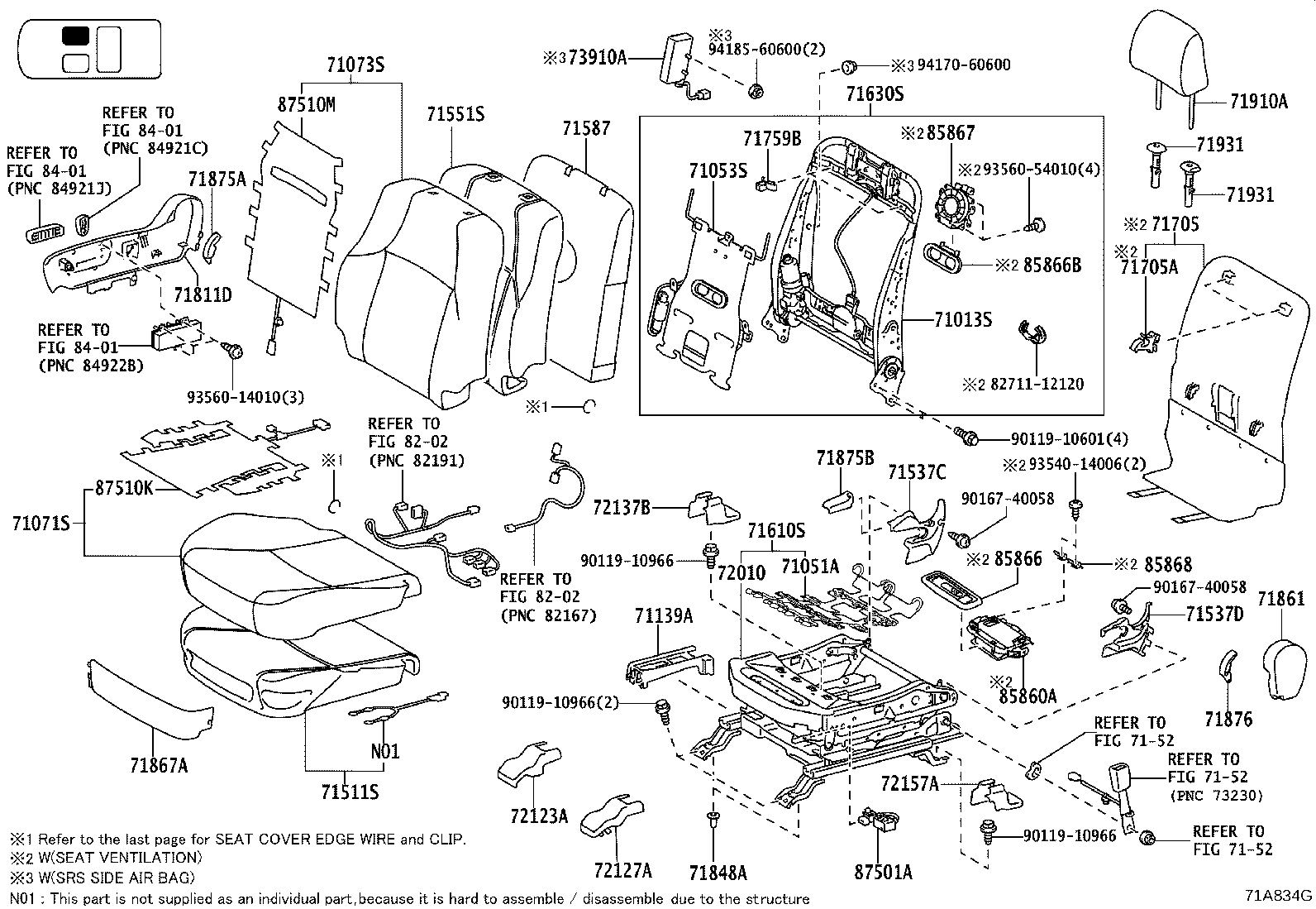 71769-60040 CLIP(FOR FRONT SEAT BACK BOARD) product image