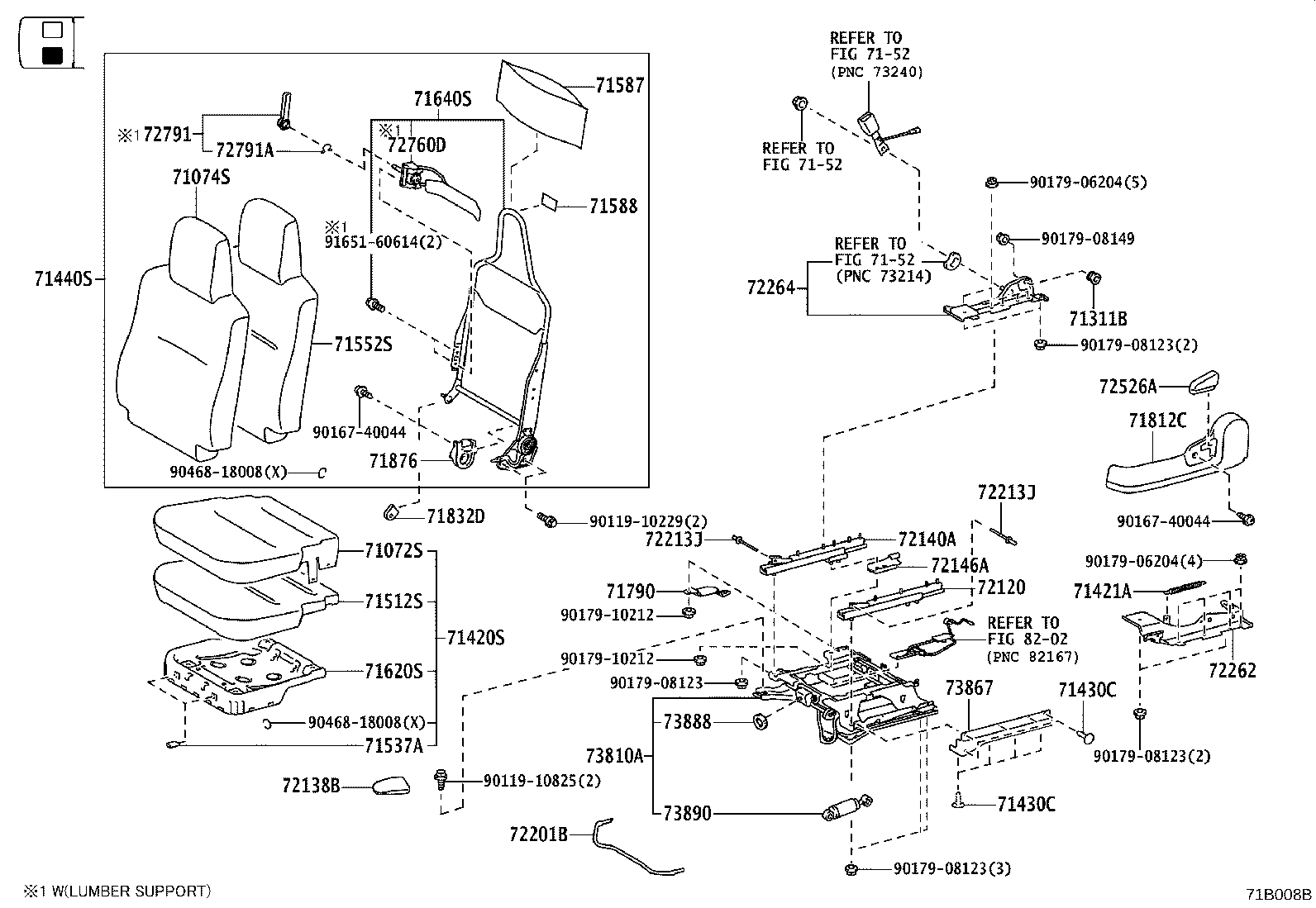 71013-37180 SPRING ASSY, FRONT SEAT BACK, RH(FOR SEPARATE TYPE) product image