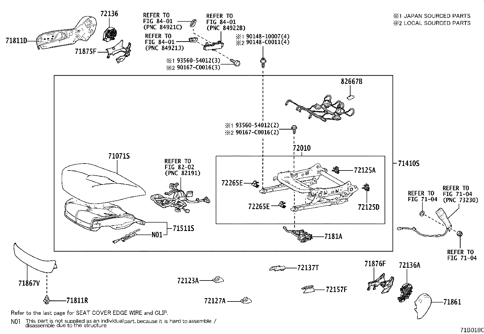71501-06350 PAD, FRONT SEAT CUSHION, RH(FOR SEPARATE TYPE) product image