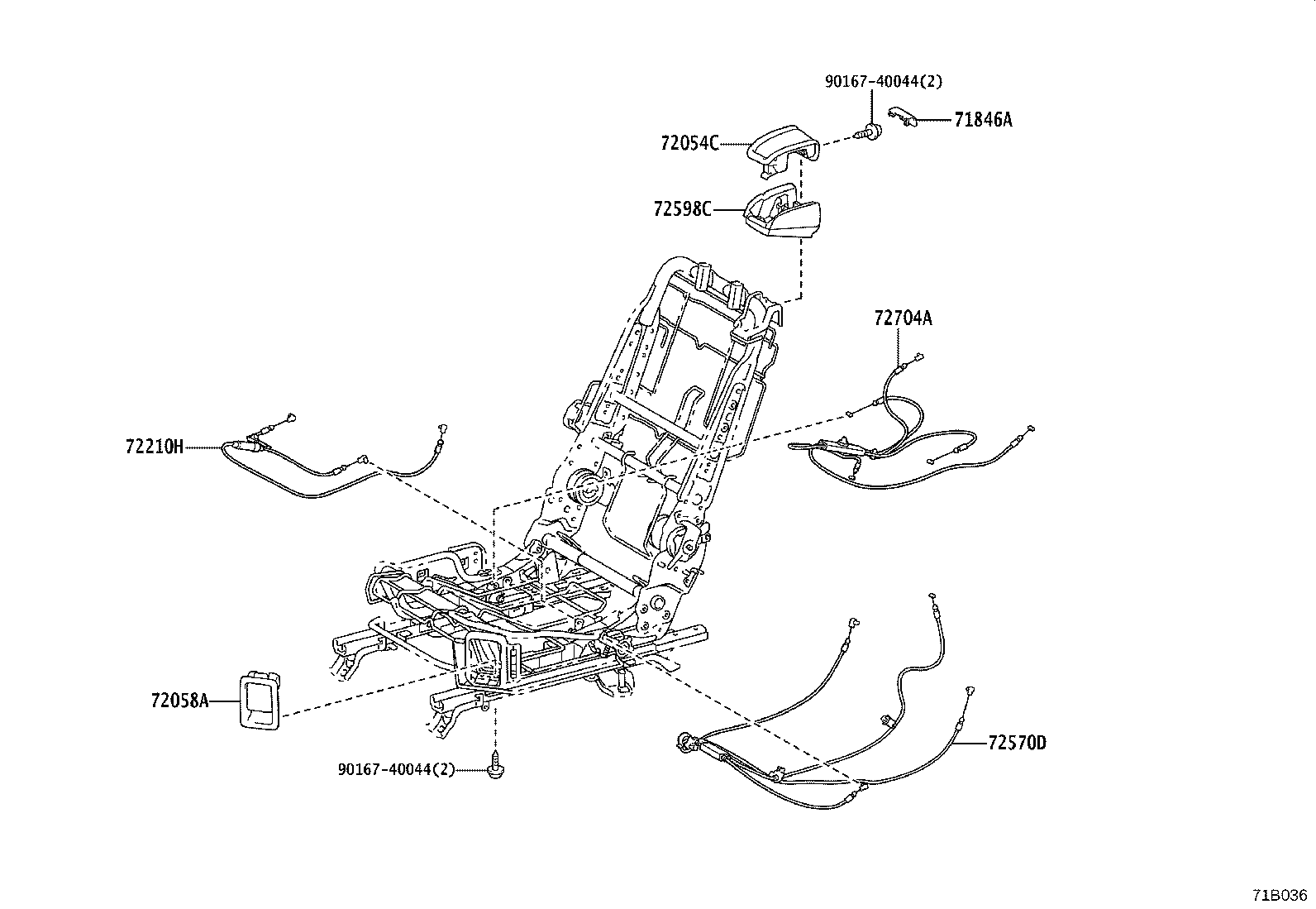 71075-48810-F2 COVER, REAR SEAT CUSHION, RH (FOR SEPARATE TYPE) product image