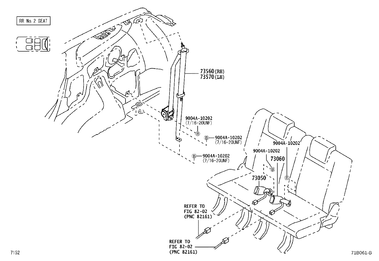 73230-BZ710-C0 BELT ASSY, FRONT SEAT INNER, RH product image