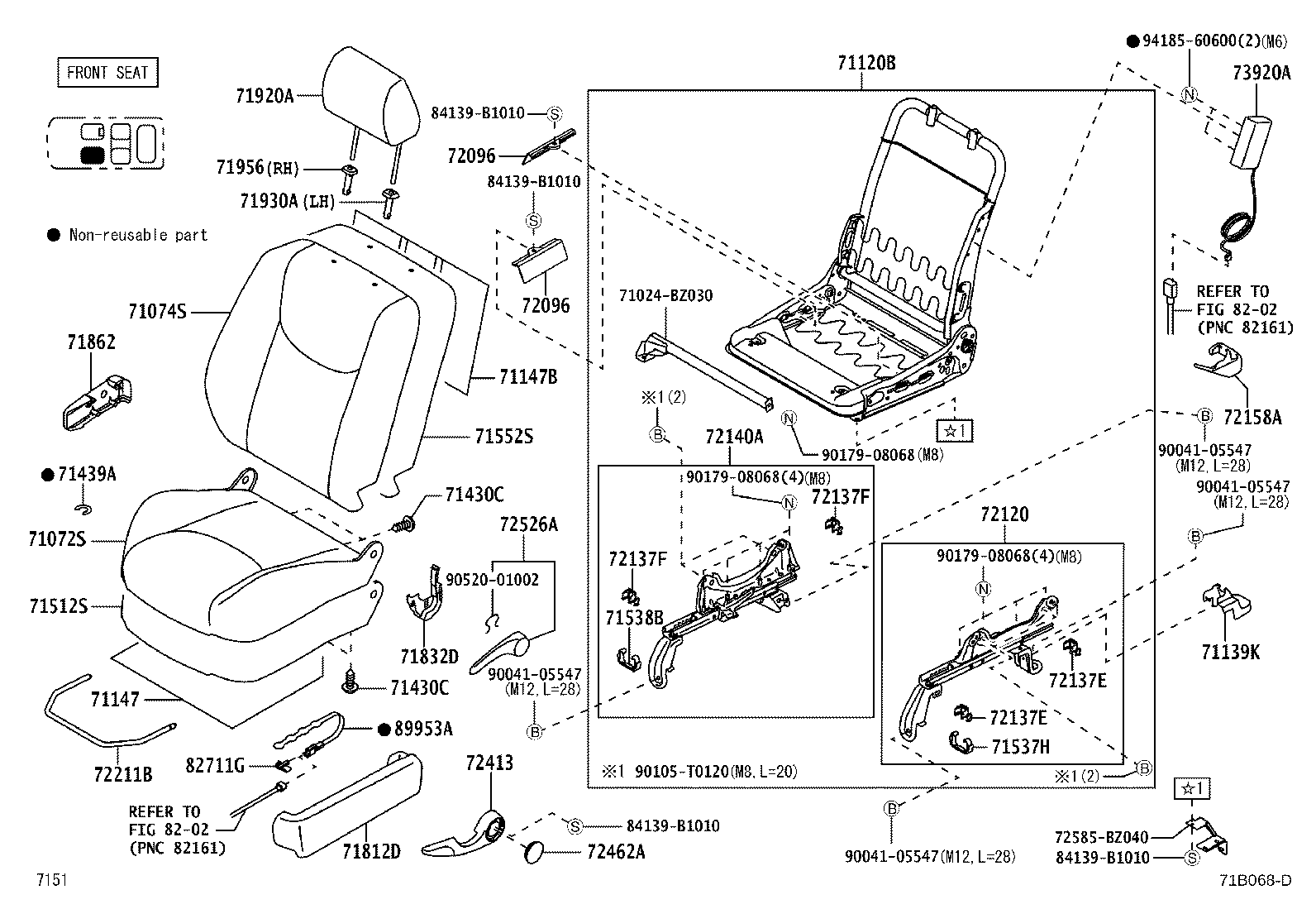71017-BZ360 FRAME SUB-ASSY, REAR SEAT BACK, RH product image