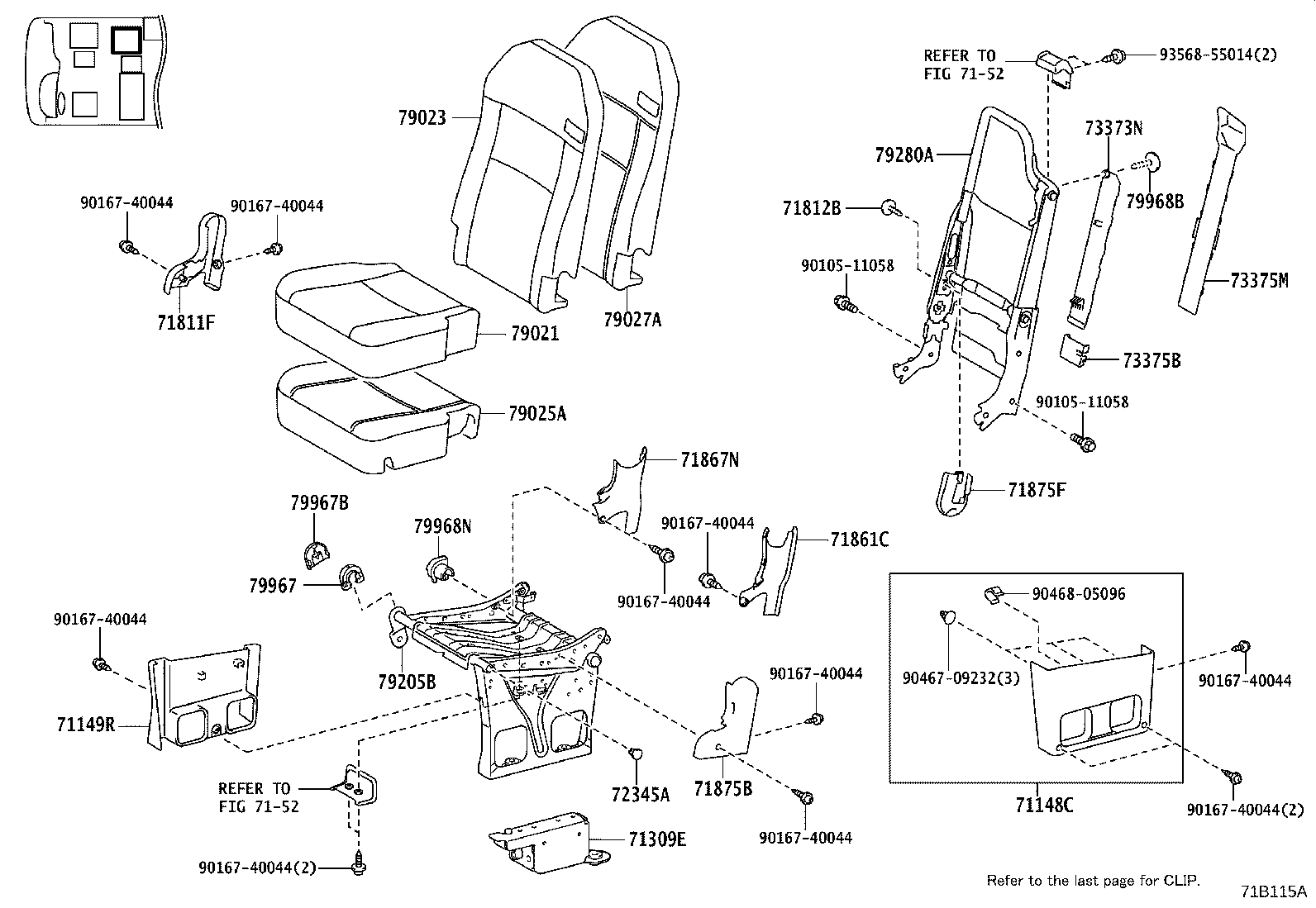 71260-36070 BRACKET ASSY, SEAT, OUTER LH product image