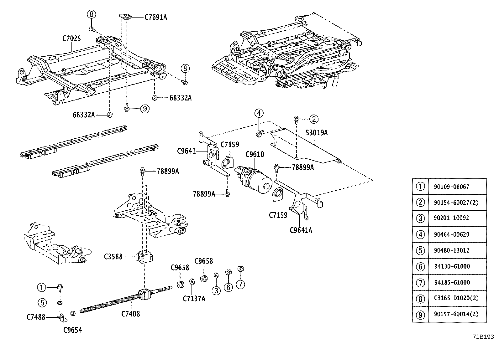 71502-B1250 PAD, FRONT SEAT CUSHION, LH (FOR SEPARATE TYPE) product image