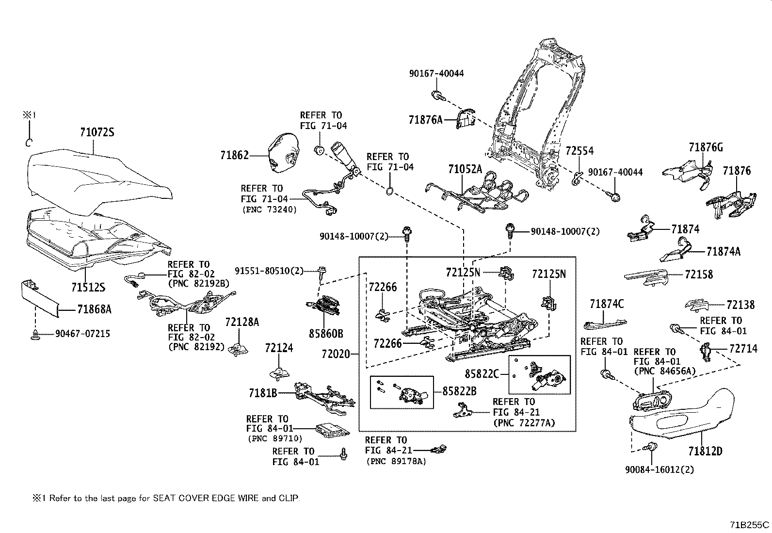 71101-11030-20 PAD, FRONT SEAT CUSHION W/COVER, RH product image
