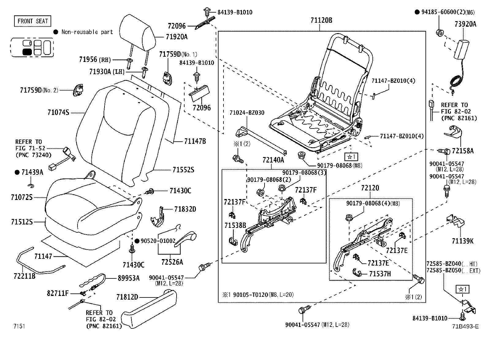71017-BZ410 FRAME SUB-ASSY, REAR SEAT BACK, RH product image